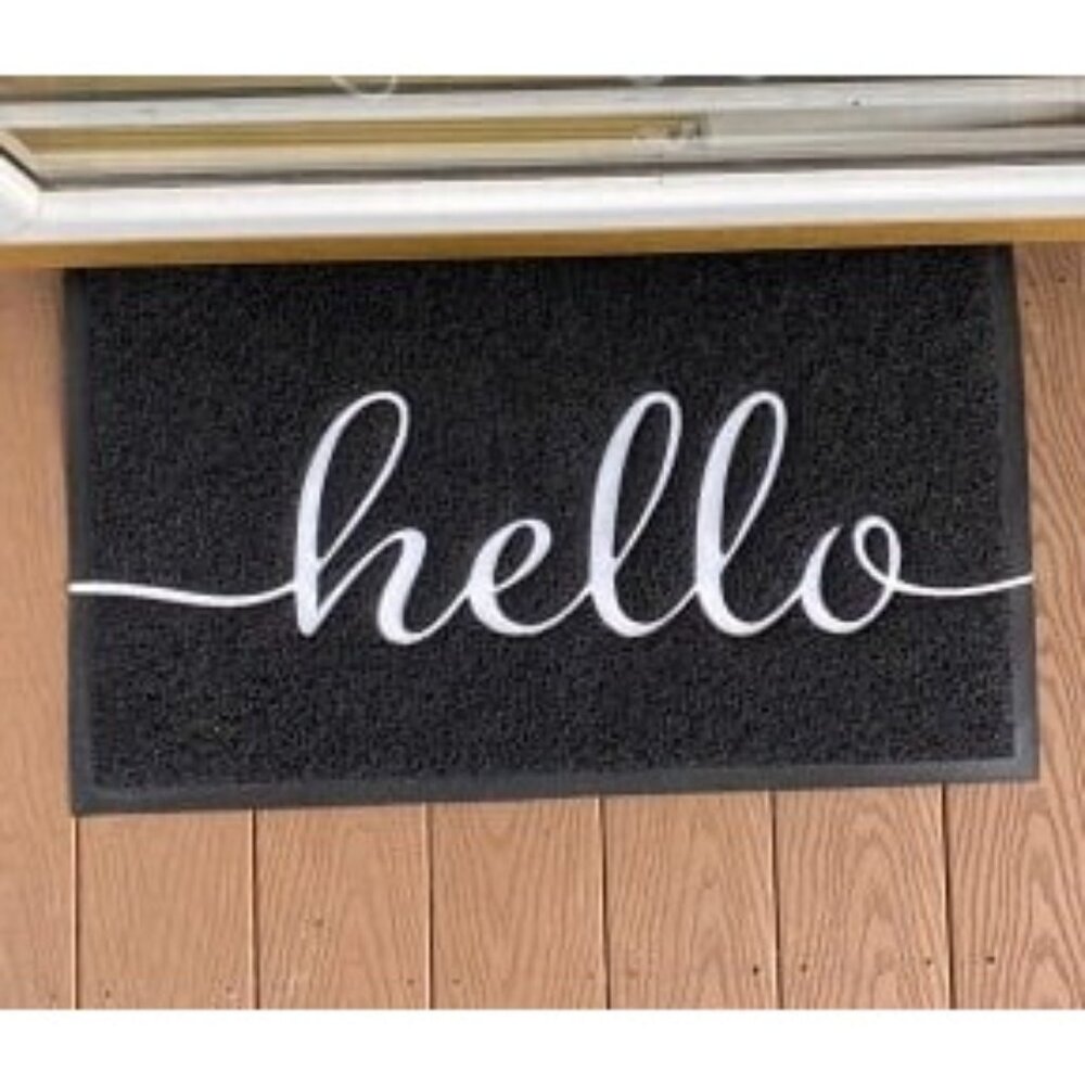 New Door Mat (30"x17.5",Black), Welcome Mat Low Profile Floor Mat
